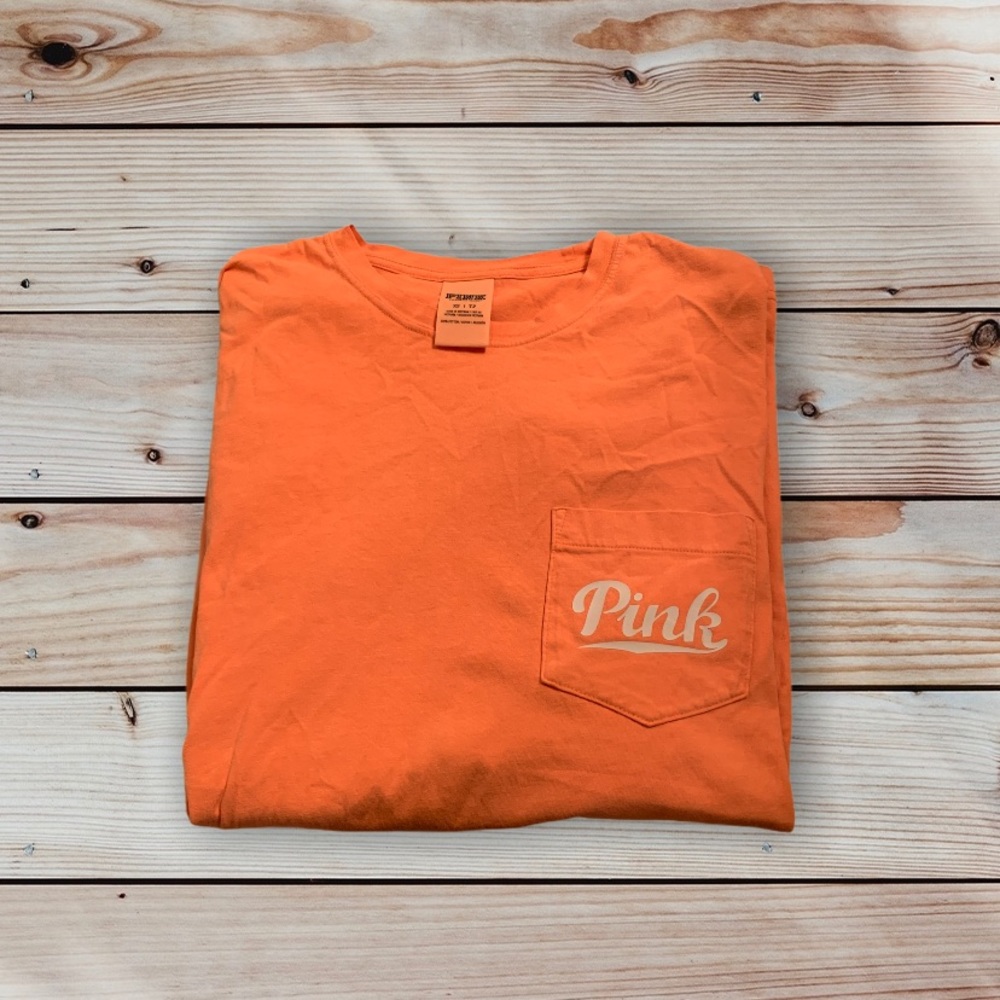 PINK Long Sleeve one pocket T-shirt